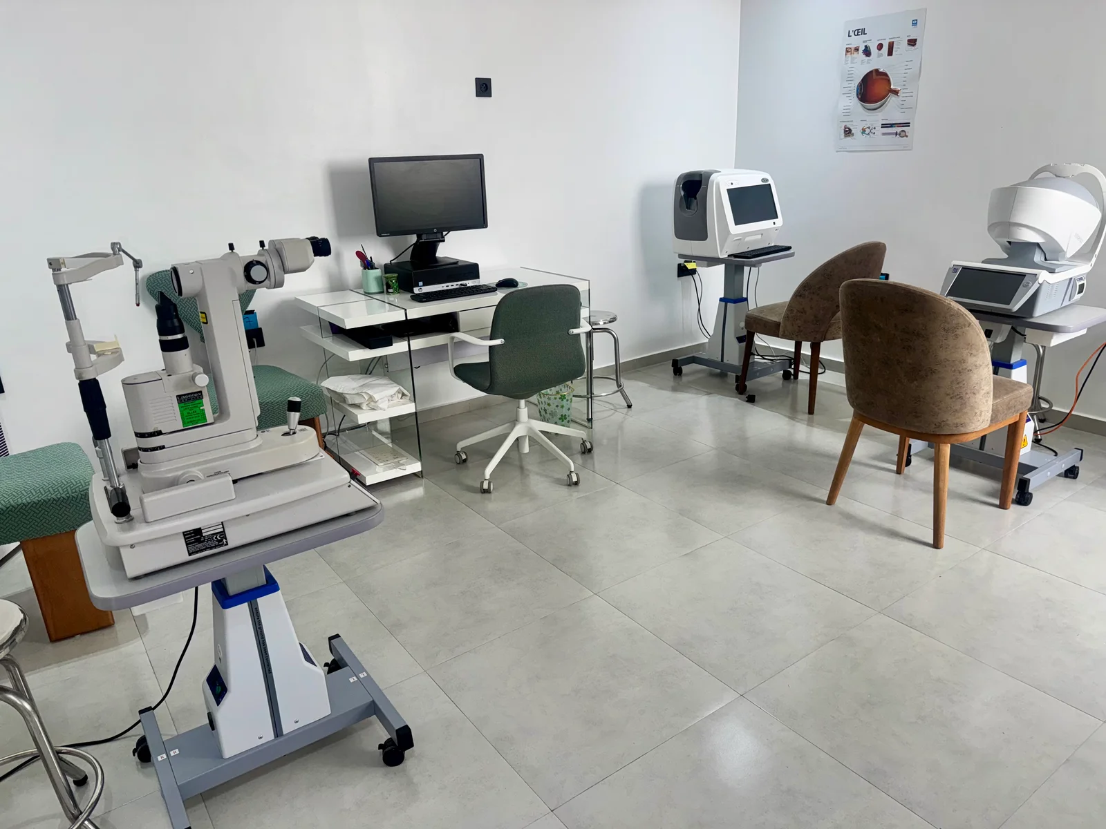 Espace d’examens ophtalmologiques du cabinet